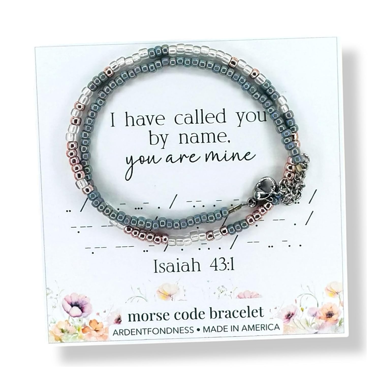 Morse Code Bracelet for Christian Women - Inspirational Jewelry