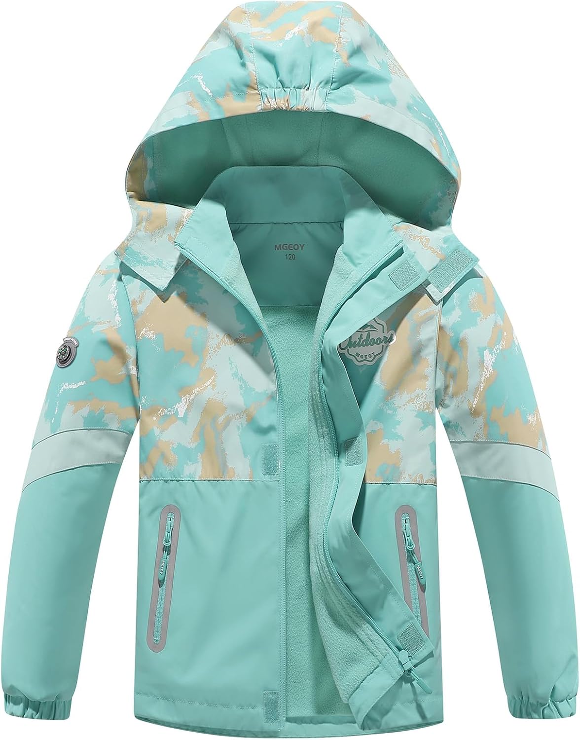 MGEOY Boys Girls Rain Jackets Lightweight Waterproof Hooded