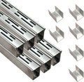 Pool Deck Drain 1.25-in Wide x 19.6-ft Long - Durable Stainless Steel