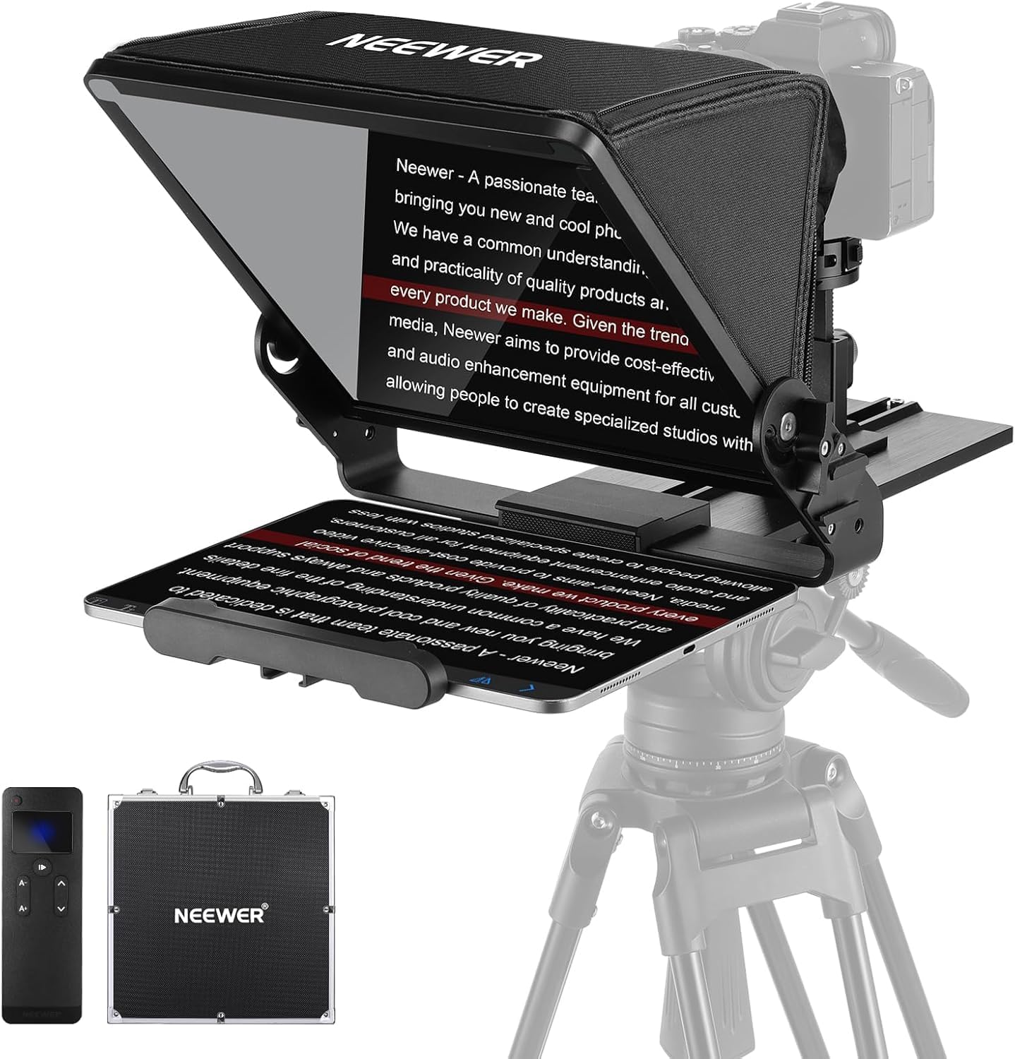 Neewer Teleprompter X12II for iPad with Remote Control and Mount