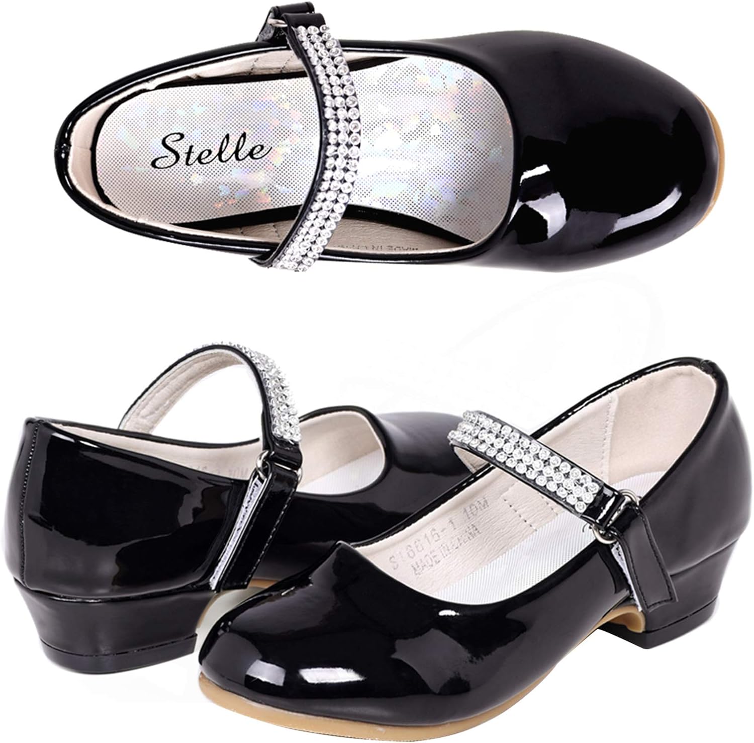Stelle Girls Dress Shoes Toddler White Flower Girl Low Heels