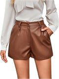 Milumia Women's High Waisted Pleated Wide Leg Dressy Shorts
