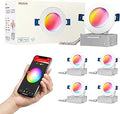 3ft LED Recessed Canless Smart Wafer Downlight - WiFi RGB + Tunable