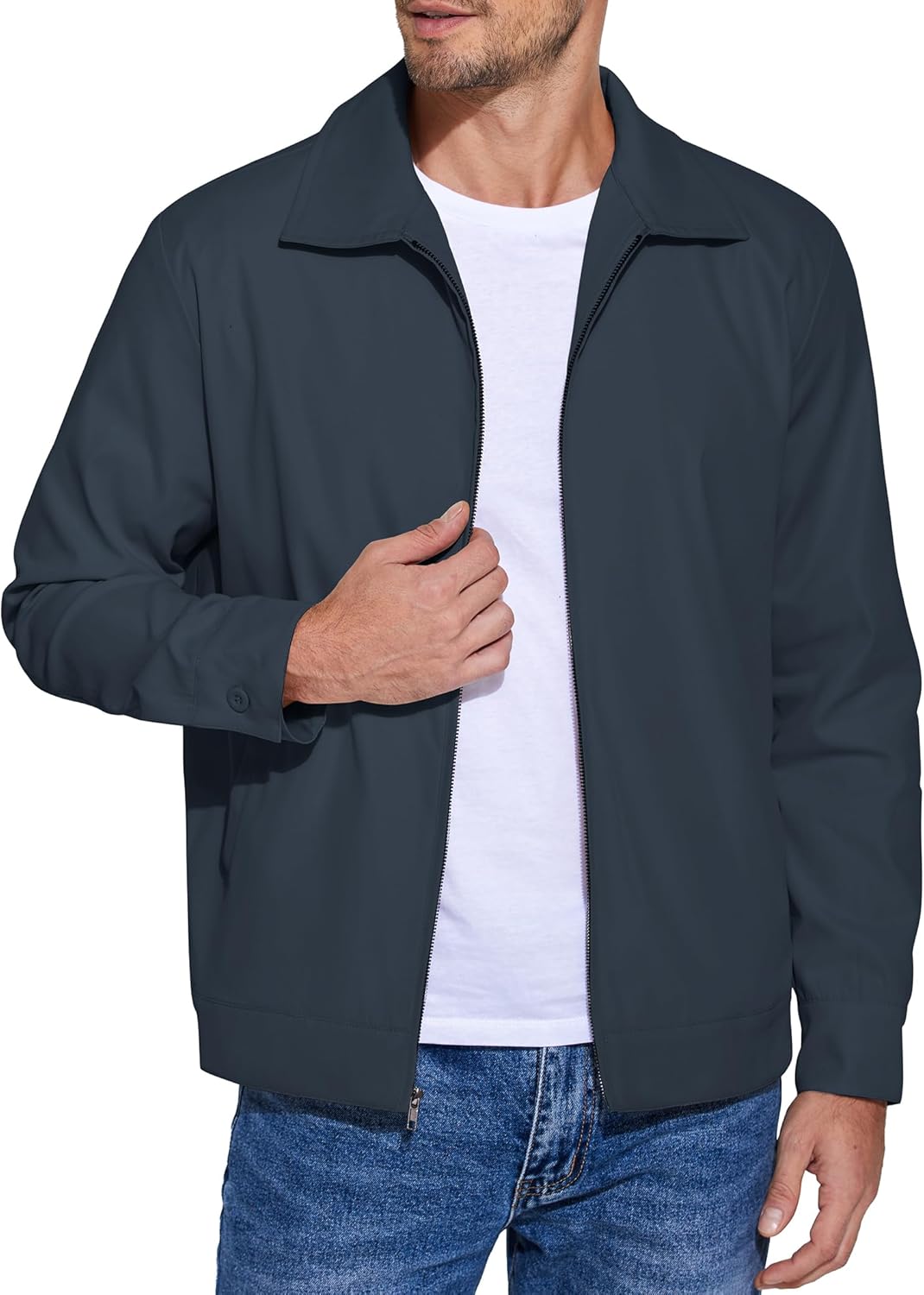 COOFANDY Men's Lightweight Zip Up Jackets for Casual Work Wear