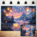 Fairy Tale Castle Backdrop 10x8 ft - Romantic Party Photo Background
