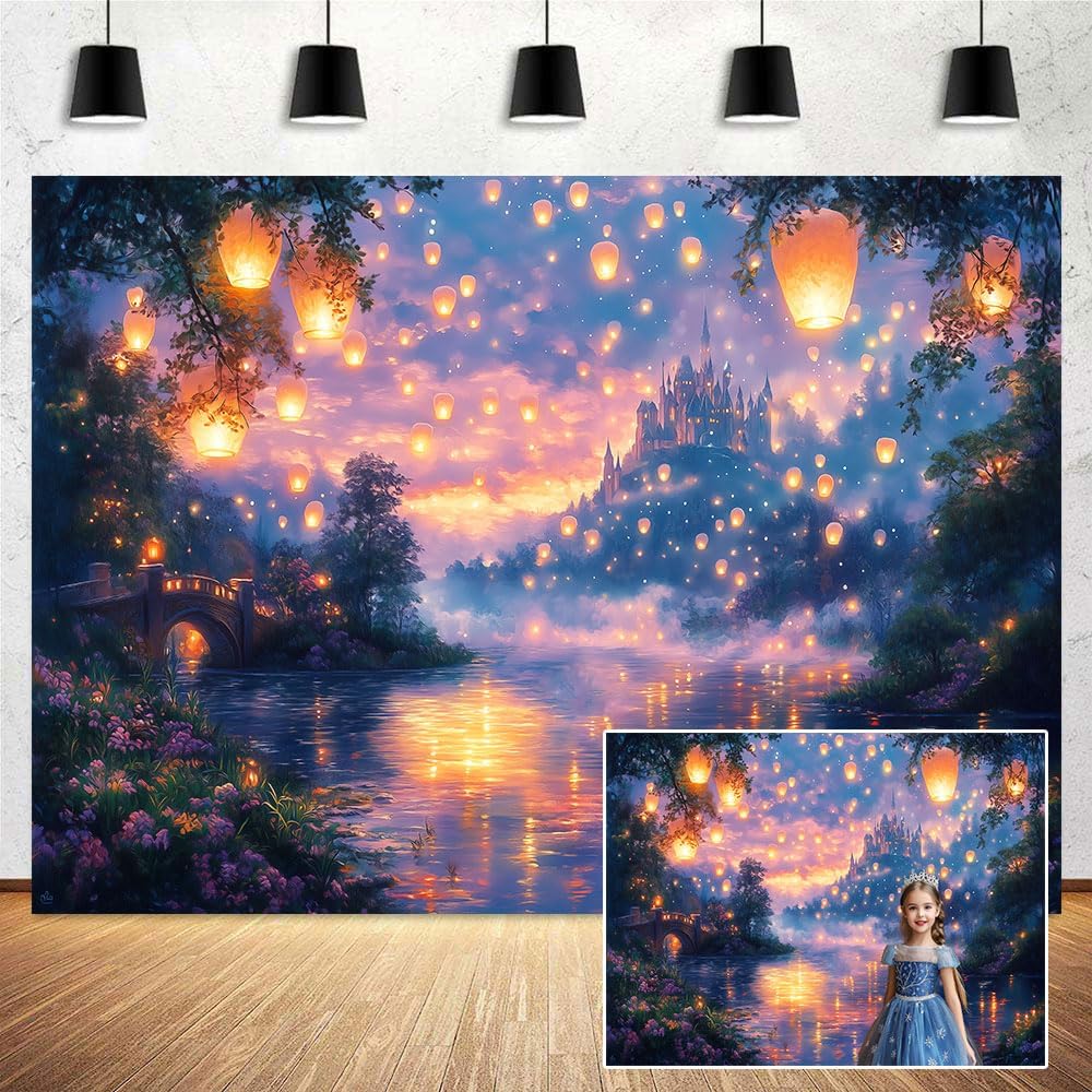 10X8ft Fairy Tale Castle Backdrop for Romantic Birthday Parties