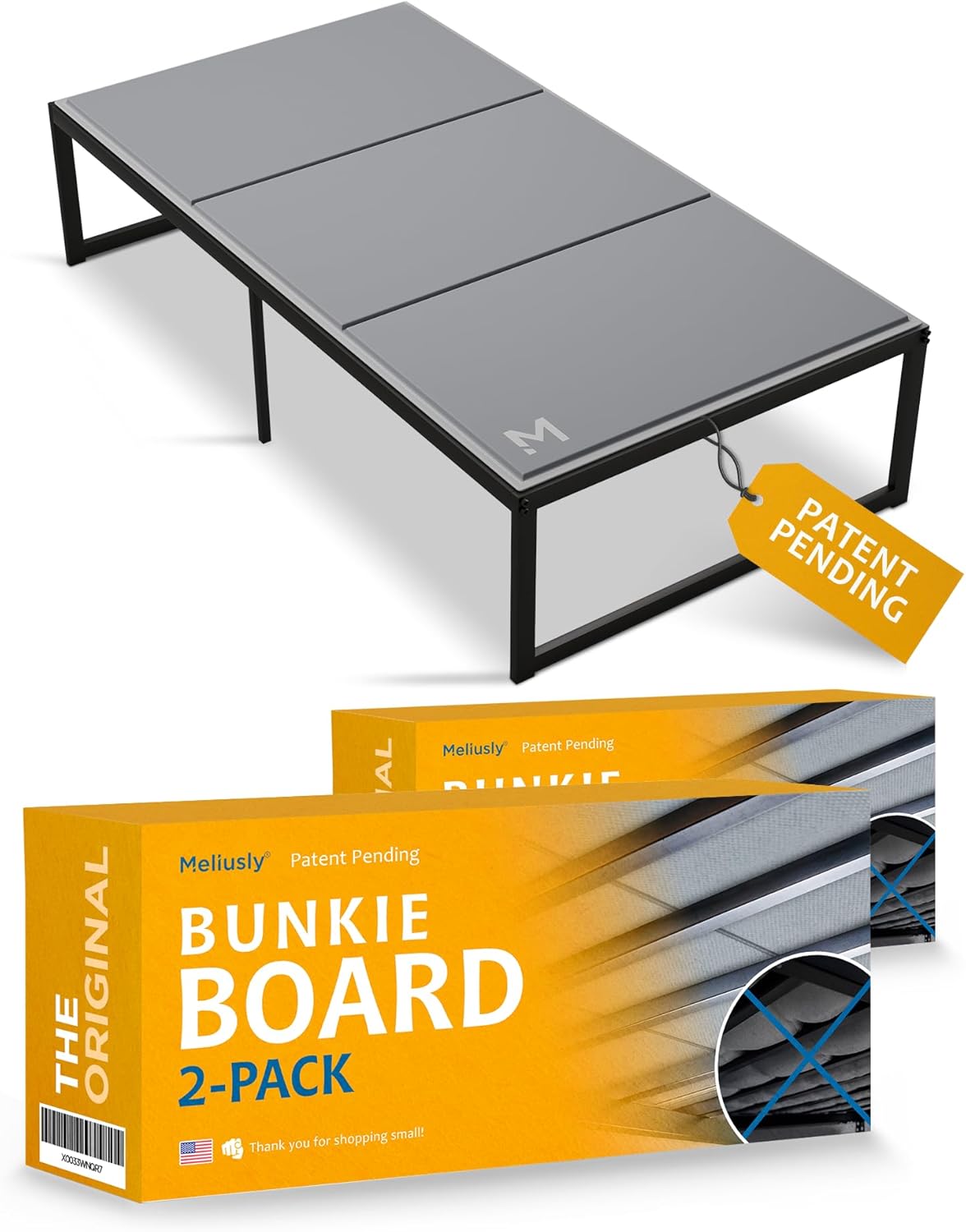 Meliusly Heavy Duty 10mm Bunkie Board Twin 2-Pack for Support