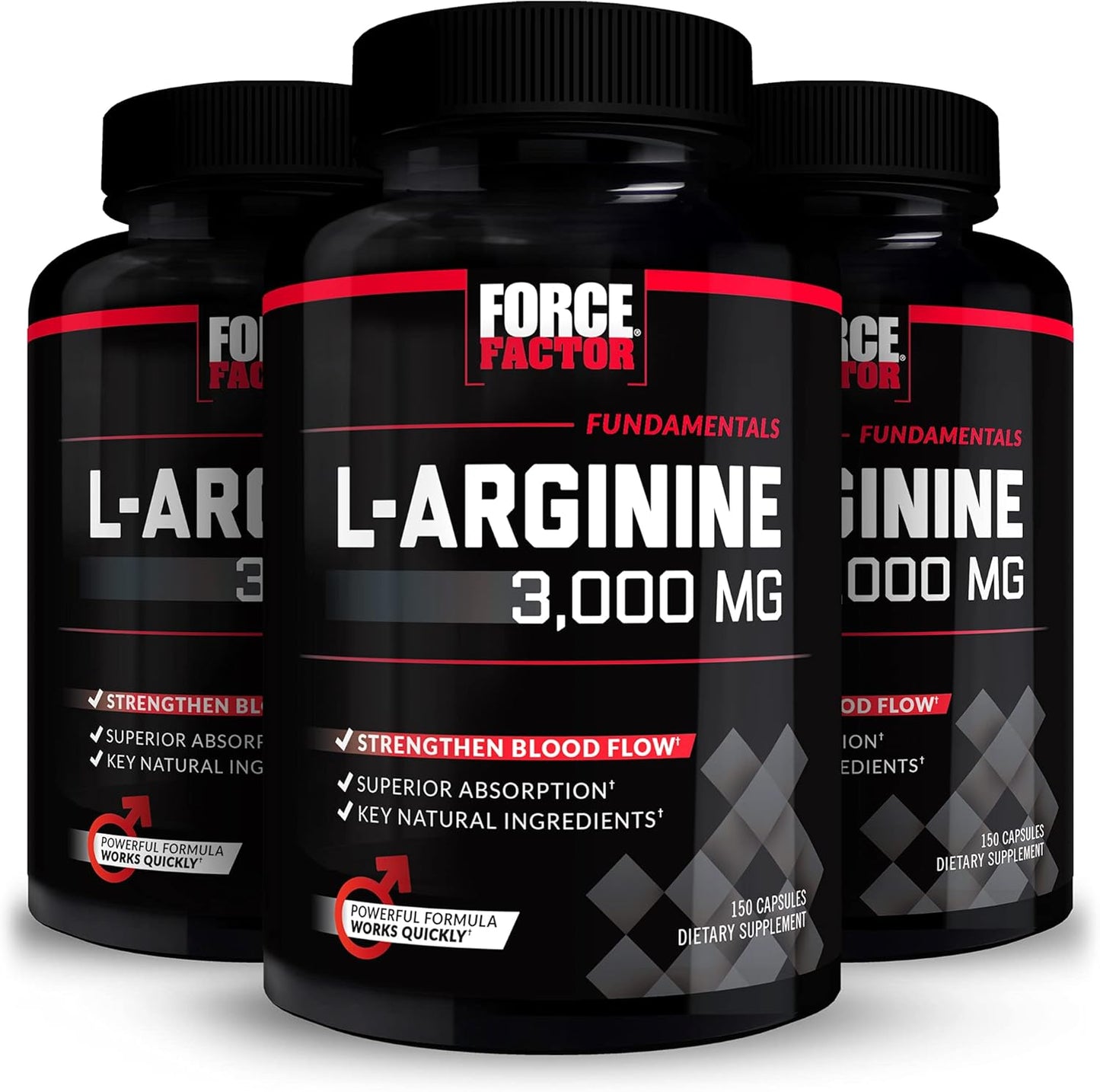Force Factor L-Arginine Nitric Oxide Supplement for Muscle Growth