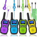 Walkie Talkies for Kids Adults Rechargeable 4 Pack - Long Range Play