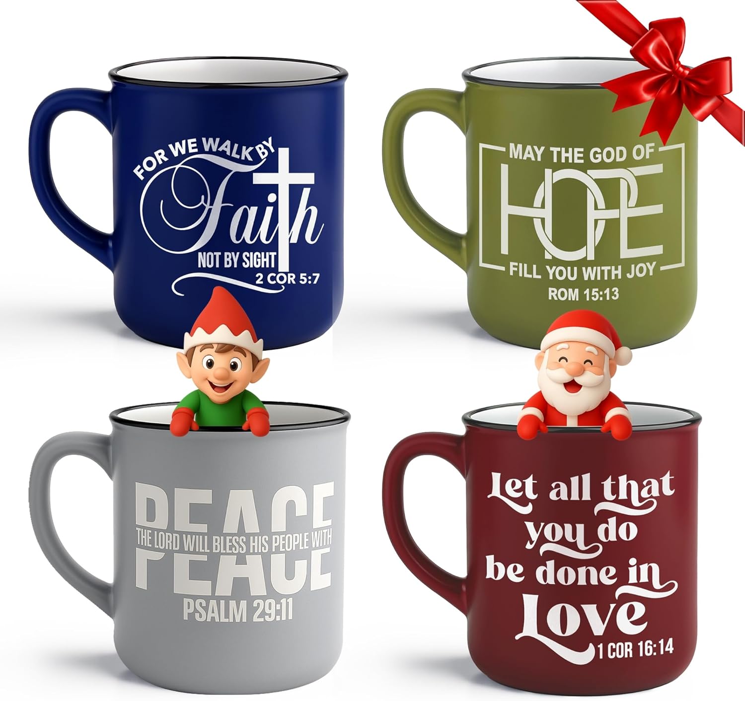 Inspirational Christian Coffee Mug Set for Daily Spiritual Boost