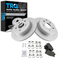 TRQ Rear Brake Pad & Rotor Kit Compatible with Lexus HS250h and Toyota