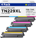 Compatible TN229XL Toner Cartridges 4-Pack - High Yield Color & Black