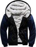 Men's Winter Fleece Hoodie Jacket - Full Zip Thick Warm Coat