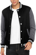 COOFANDY Men's Fashion Varsity Jacket Slim Fit Cotton Letterman