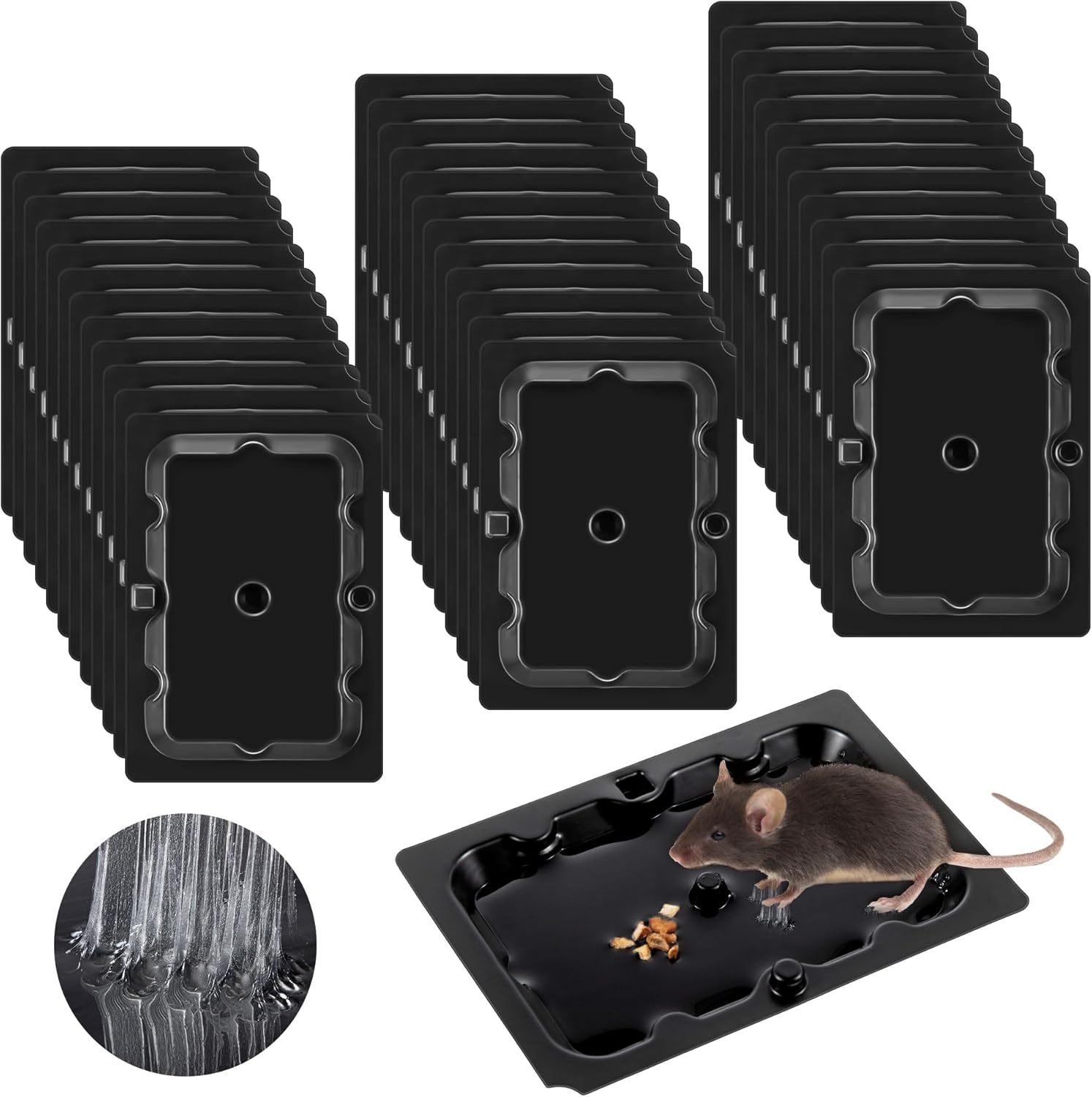 Effective Indoor Mouse Traps, Non-Toxic Glue, Safe for Kids & Pets