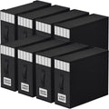 8 Pack Bed Sheet Closet Organizers and Storage - Stackable Linen Boxes