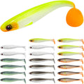 TRUSCEND Paddle Tail Soft Plastic Fishing Lures Kit - Reliable Bass