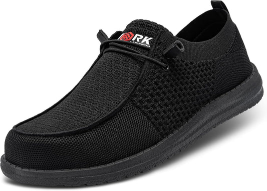 LARNMERN Steel Toe Loafers for Women - Lightweight Safety Shoes