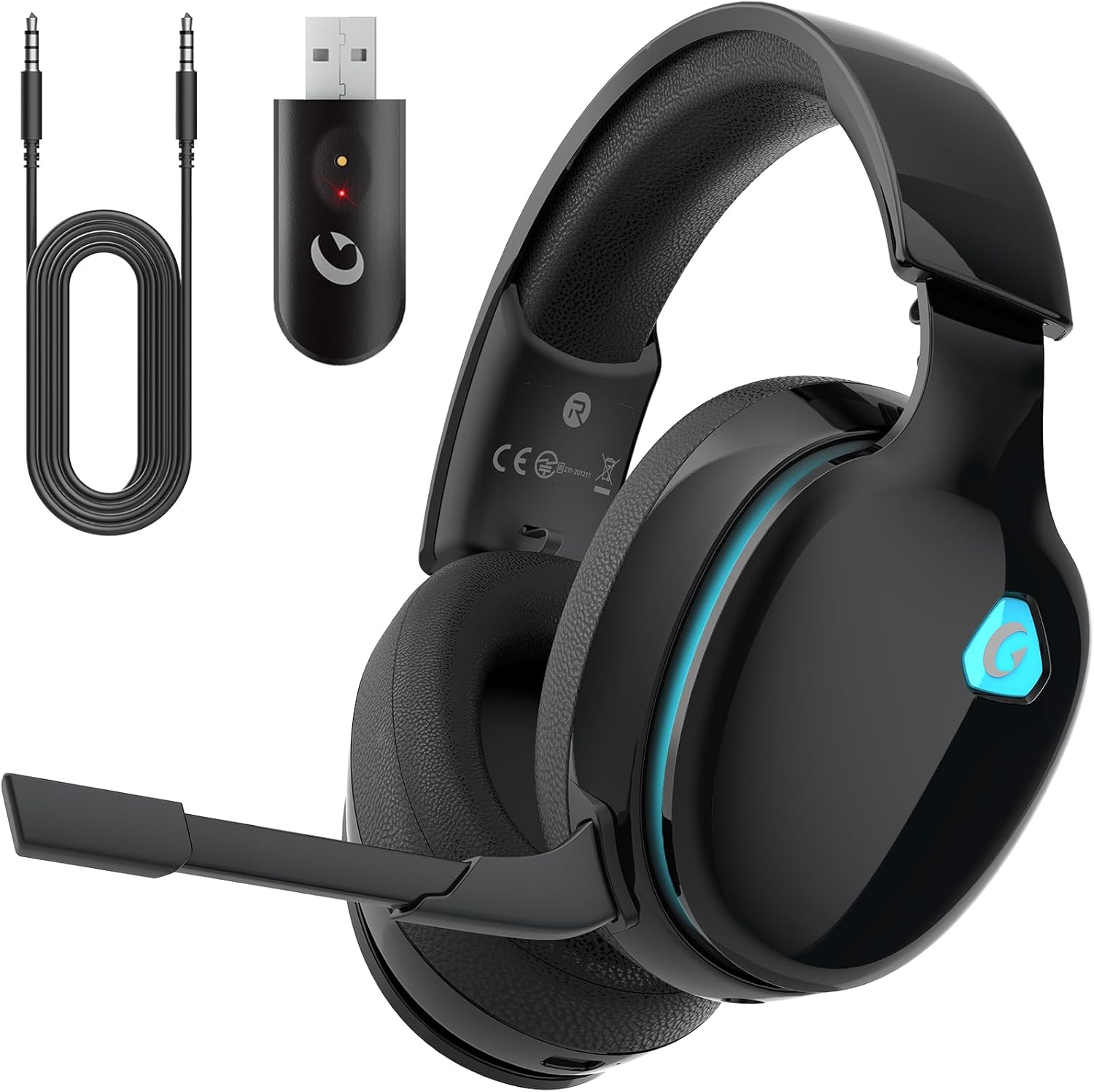 Wireless Gaming Headset: 2.4GHz, Surround Sound, ENC Mic
