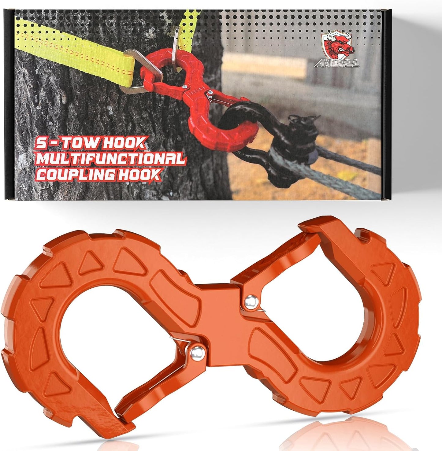 3/8 Tow Hook for Off-Road Recovery, G80 Heavy Duty Strength