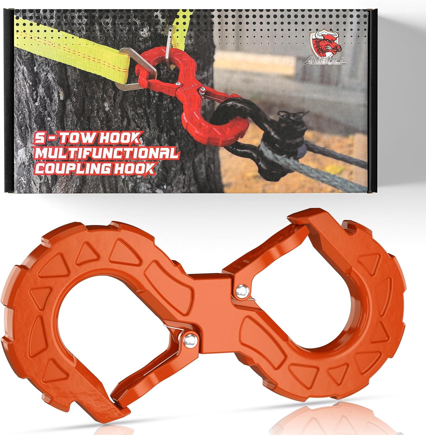 3/8 Tow Hook for Off-Road Recovery, G80 Heavy Duty Strength