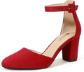 Closed Toe Heels for Women 3in Chunky Block Heels - Comfortable Dressy