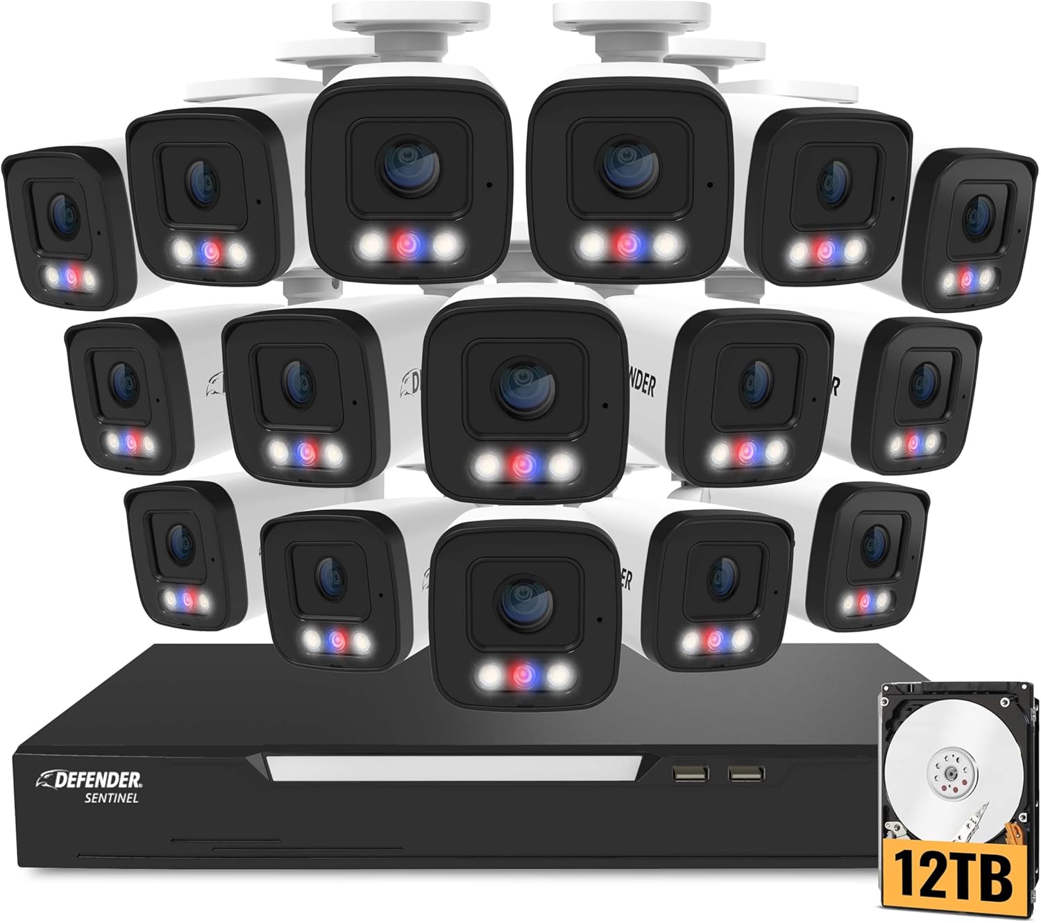 Defender 4k AI Security System - Smart Human Detection
