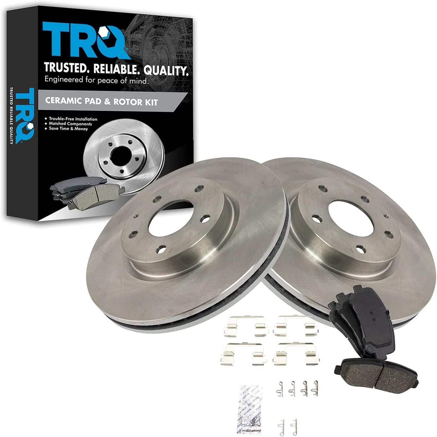 TRQ Front Brake Pad & Rotor Kit for 2013-2015 Mazda CX-5