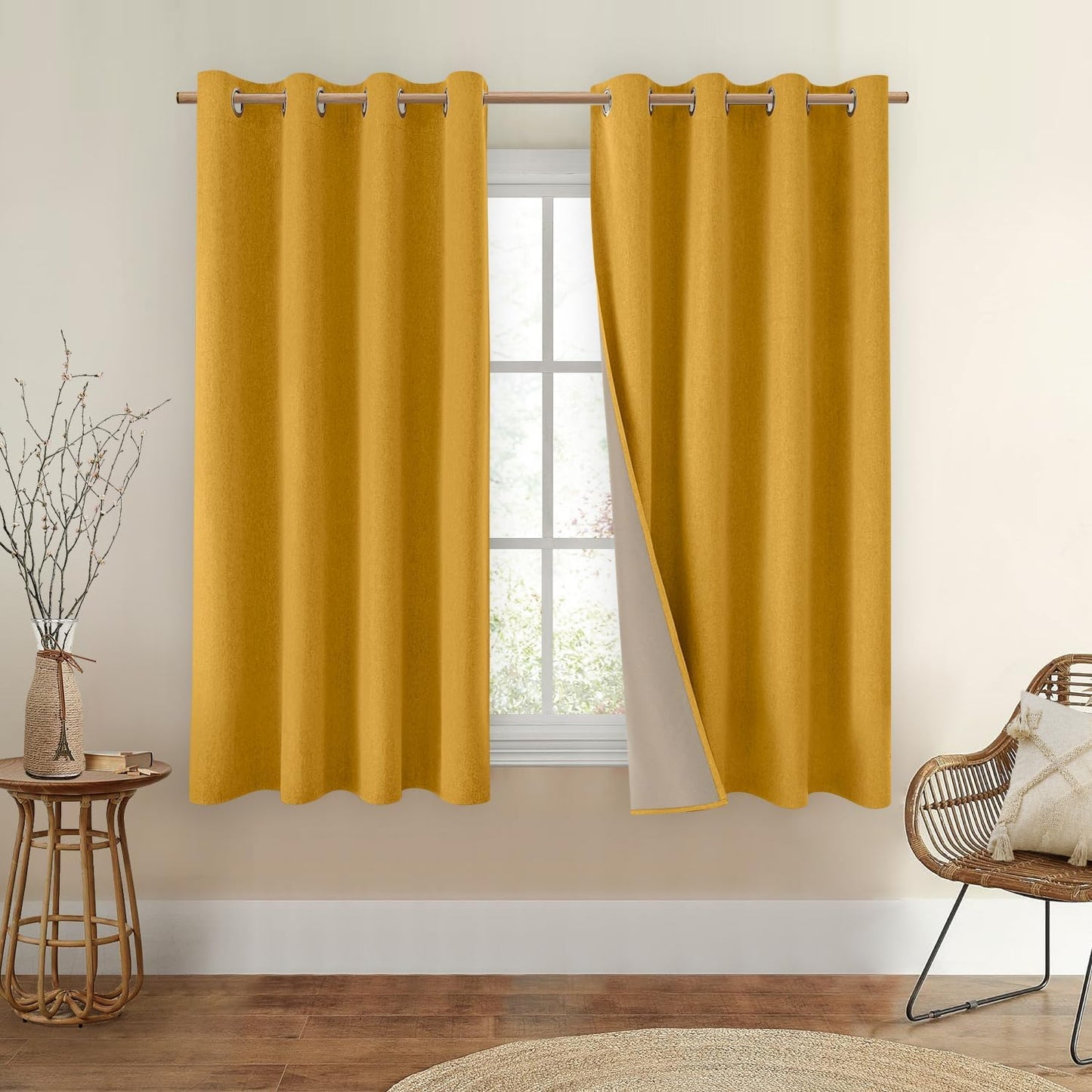 Mustard Yellow Blackout Curtains for Total Darkness and Style