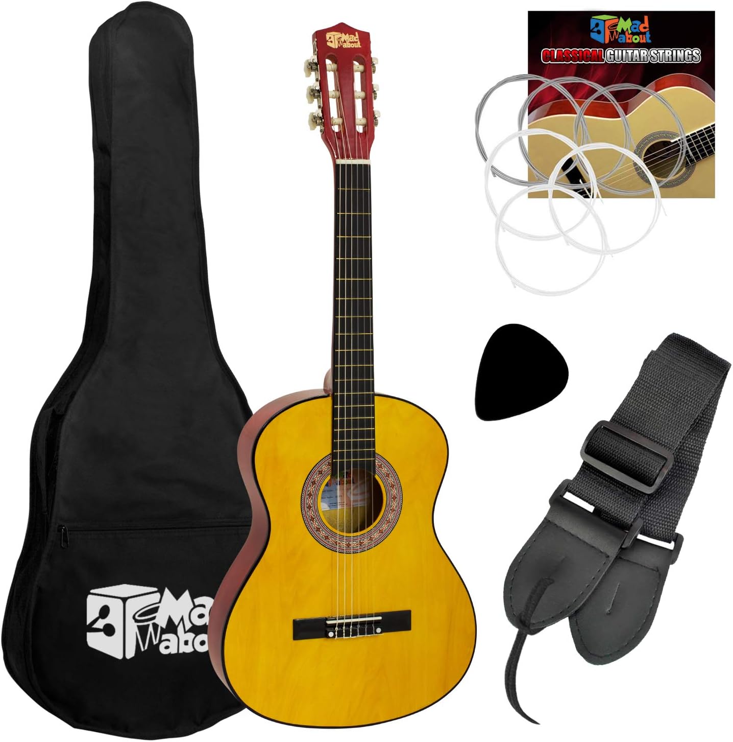 Left Handed Children's Classical Spanish Guitar Pack for Kids