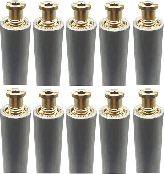 Poolzilla 10 Pack Aluminum Tube with Brass Anchor for Safety Covers