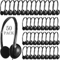 Classroom Headphones 50 Pack Bulk Disposable Earphones - School Use