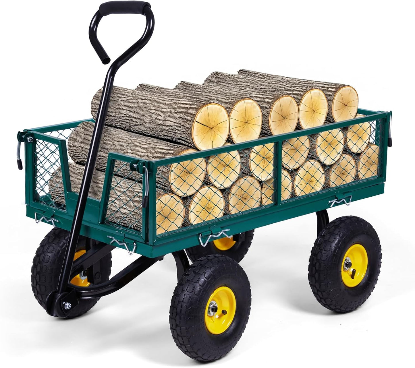 Heavy-Duty Steel Garden Cart with 400 lb Capacity for Versatile Use