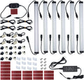 Under Cabinet LED Lighting Kit 6 pcs 12 in Strips - Super Bright Warm
