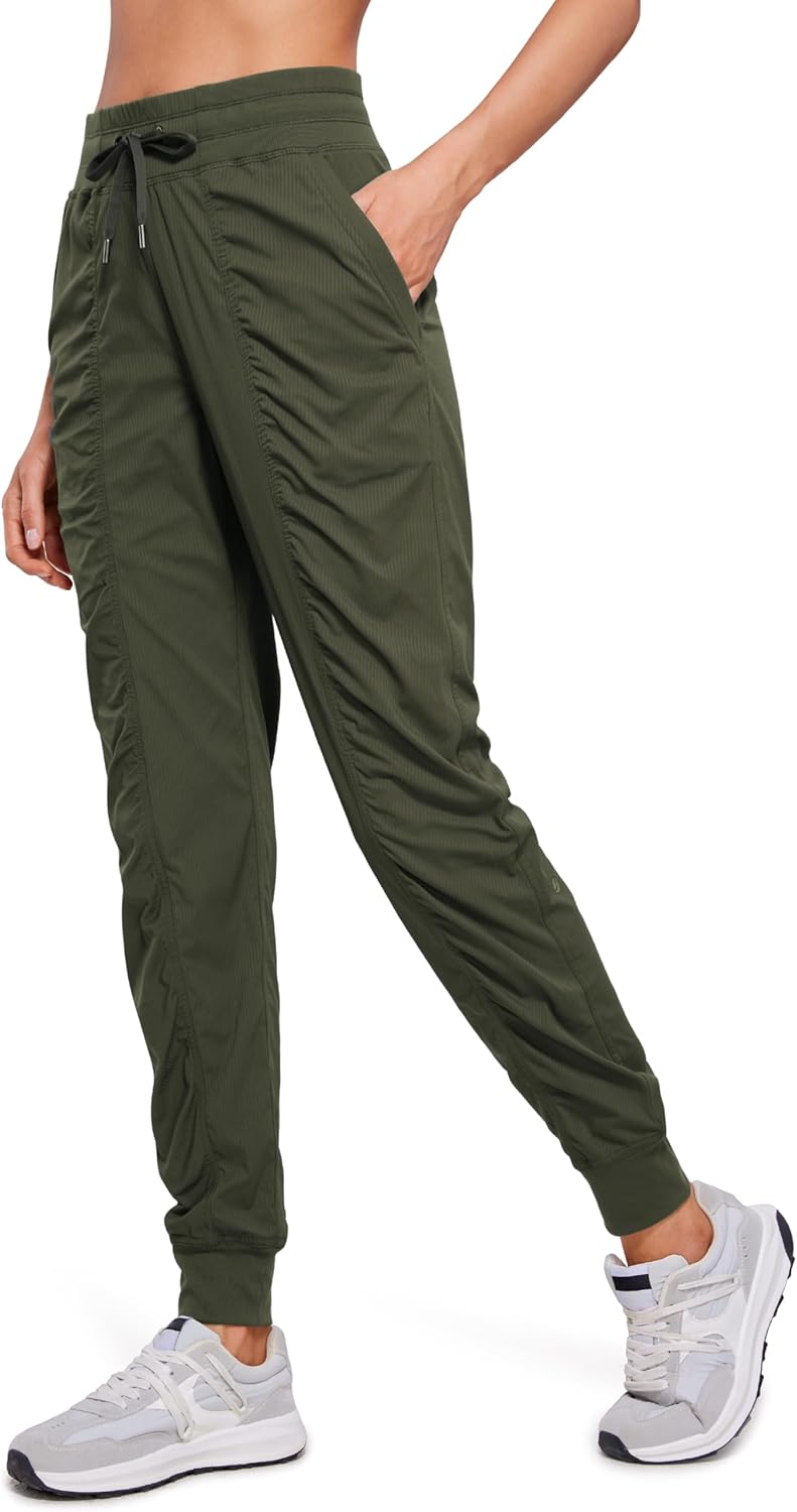 CRZ YOGA Lightweight Workout Joggers for Women with Pockets