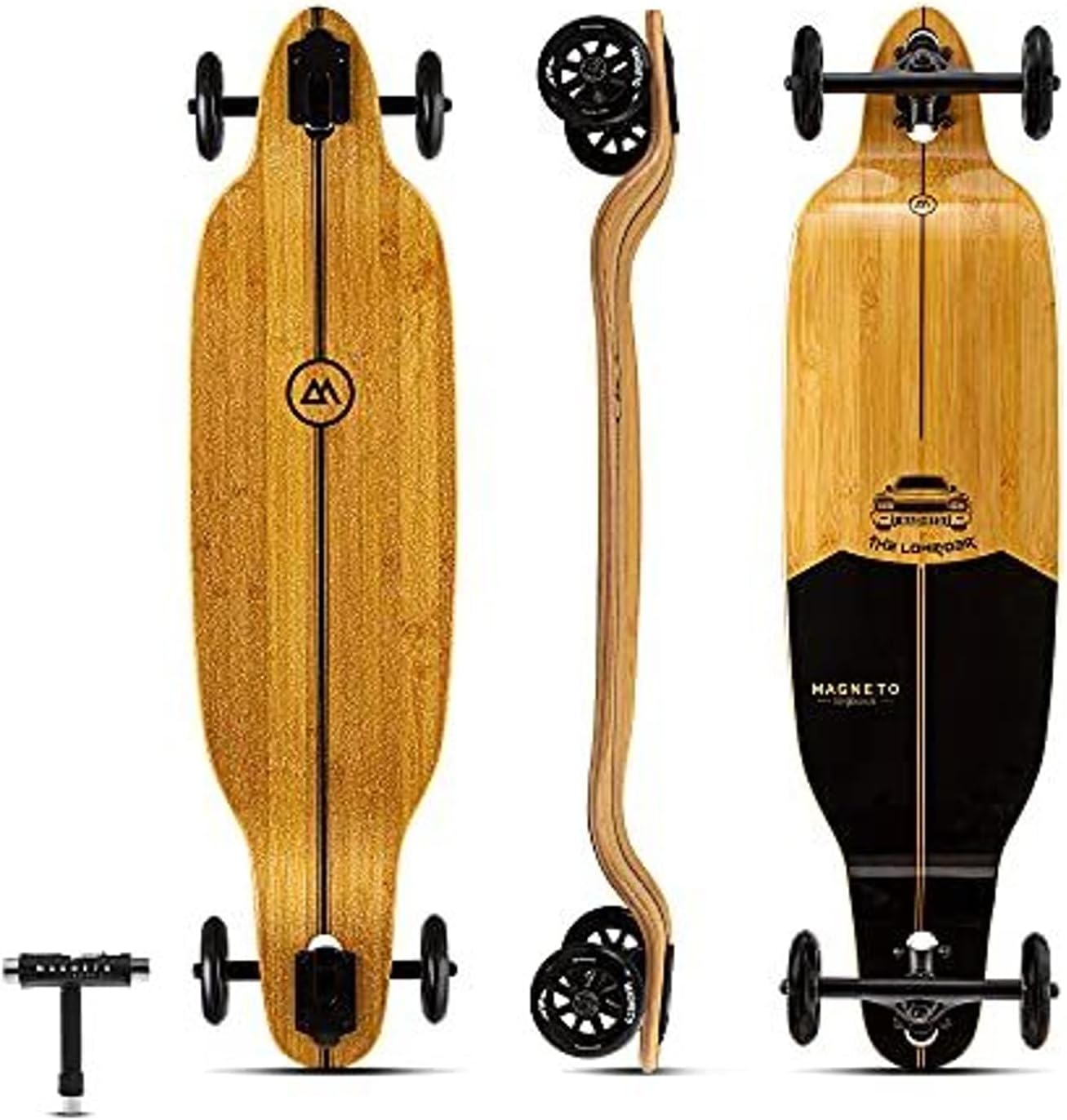 Magneto Longboards Bamboo Drop-Through for Cruising and Dancing