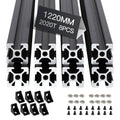 8pcs 1220mm 2020 T Slot Aluminum Extrusion - Durable Linear Rail