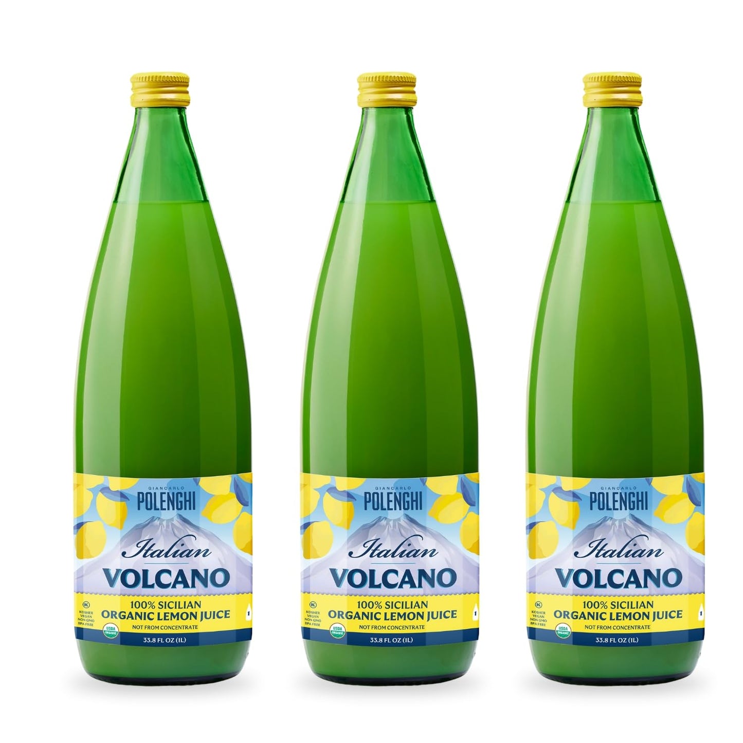 Organic Italian Volcano Lemon Juice for Cooking and Baking