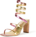 Aimee Spiral Heeled Sandal - Statement Heeled Sandal for Events Drop