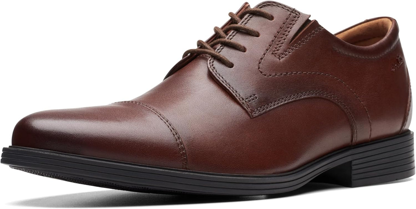 Clarks Mens Whiddon Cap Slip-On Brogues for Elevated Comfort