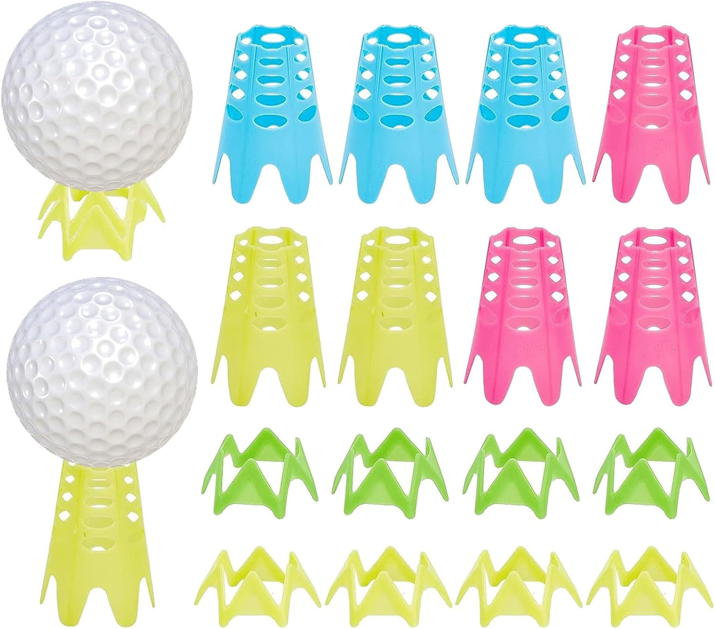 17-Piece CHGCRAFT Plastic Golf Tees Set - Perfect for Indoor Practice