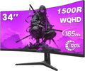 CRUA 34 in Curved Gaming Monitor 21:9 WQHD - Immersive Ultrawide