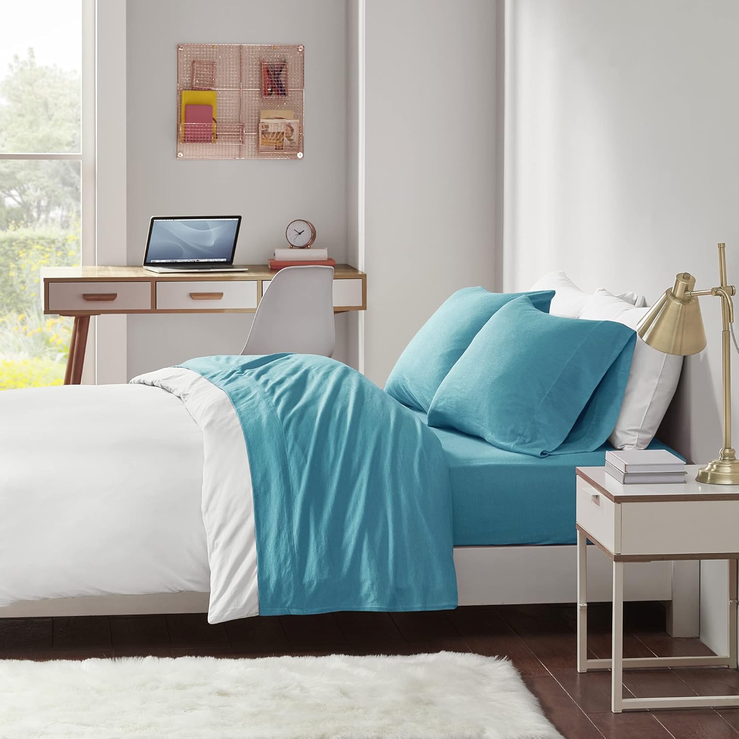 Intelligent Design Cotton Blend Jersey Knit Queen Bed Sheets Set