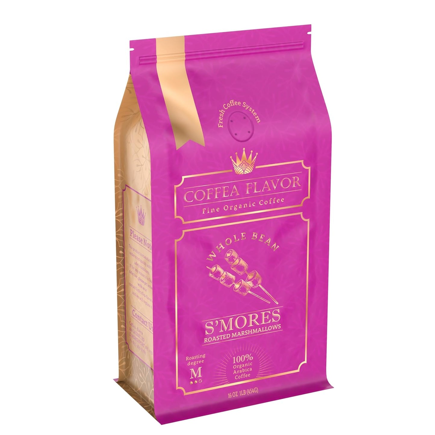 Organic S'mores Whole Bean Coffee - Fair Trade & Freshly Roasted