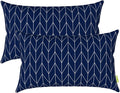 LVTXIII Set of 2 Patio Lumbar Pillows, 12x20 - Fade Resistant Outdoor