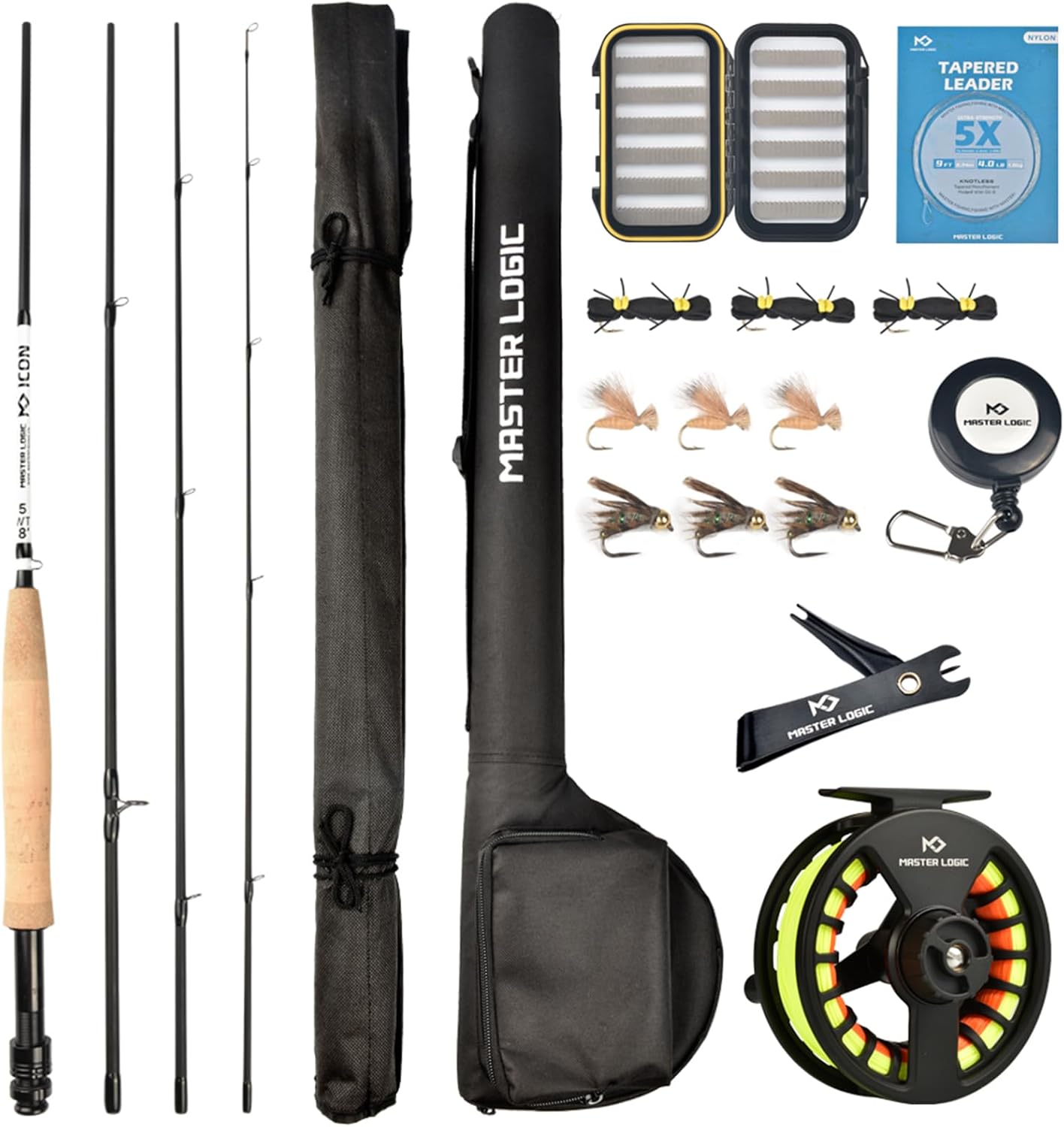 Fly Fishing Rod and Reel Combo Starter Kit for Beginners