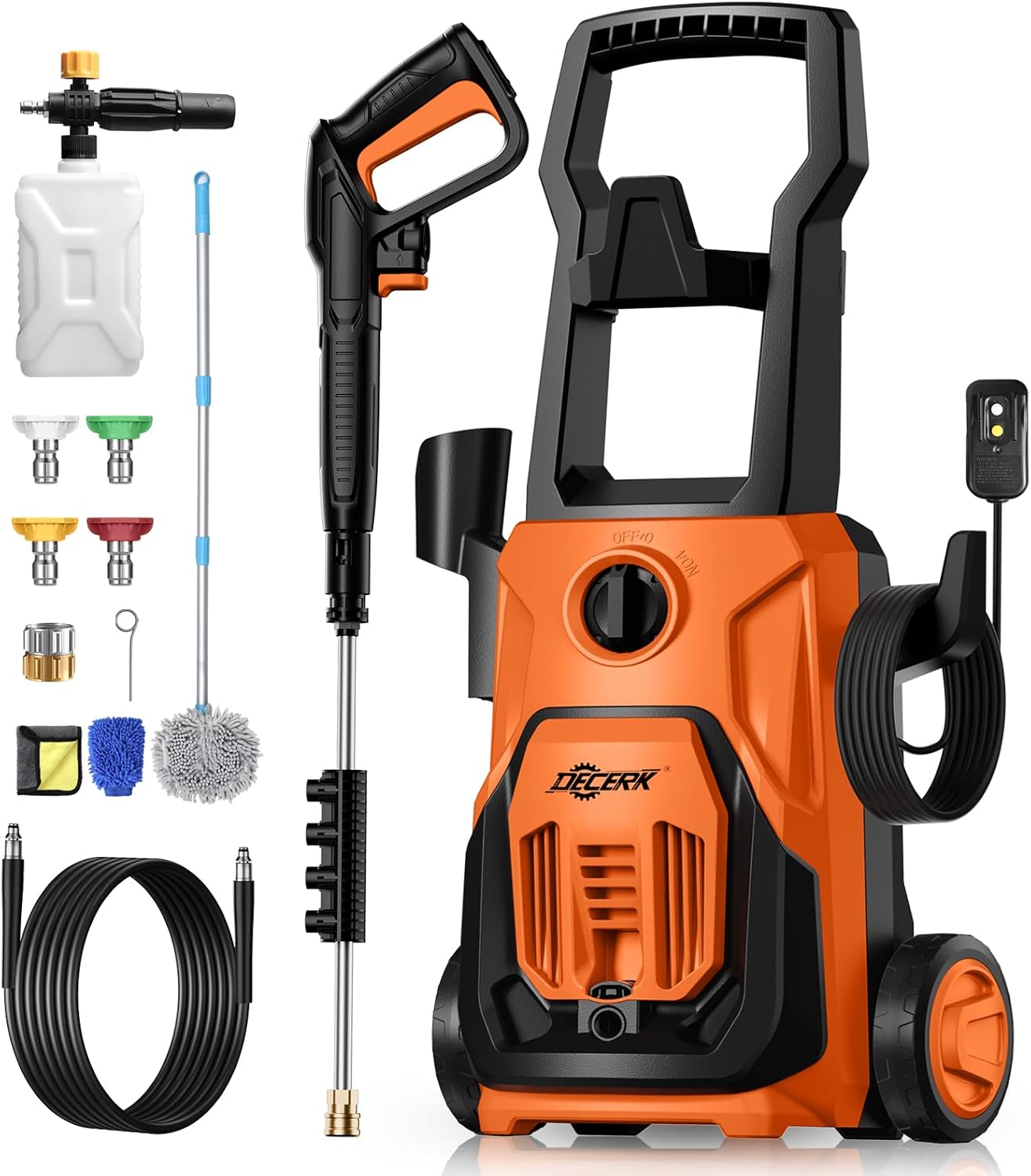 DECERK 1800 PSI Electric Power Washer - Small & Mighty