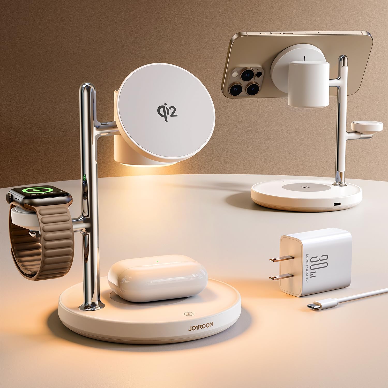 15W MagSafe Charging Station for Apple Devices - 4-in-1 Solution