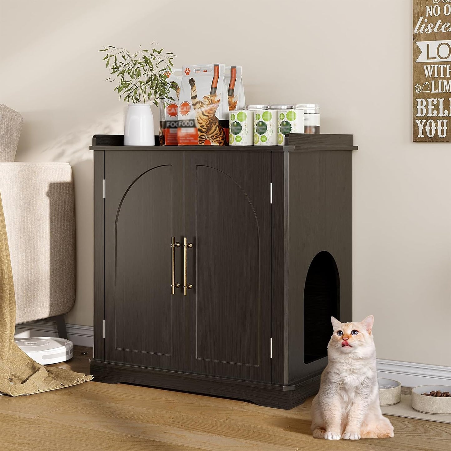Stylish Cat Litter Box Enclosure Furniture for Home Decor