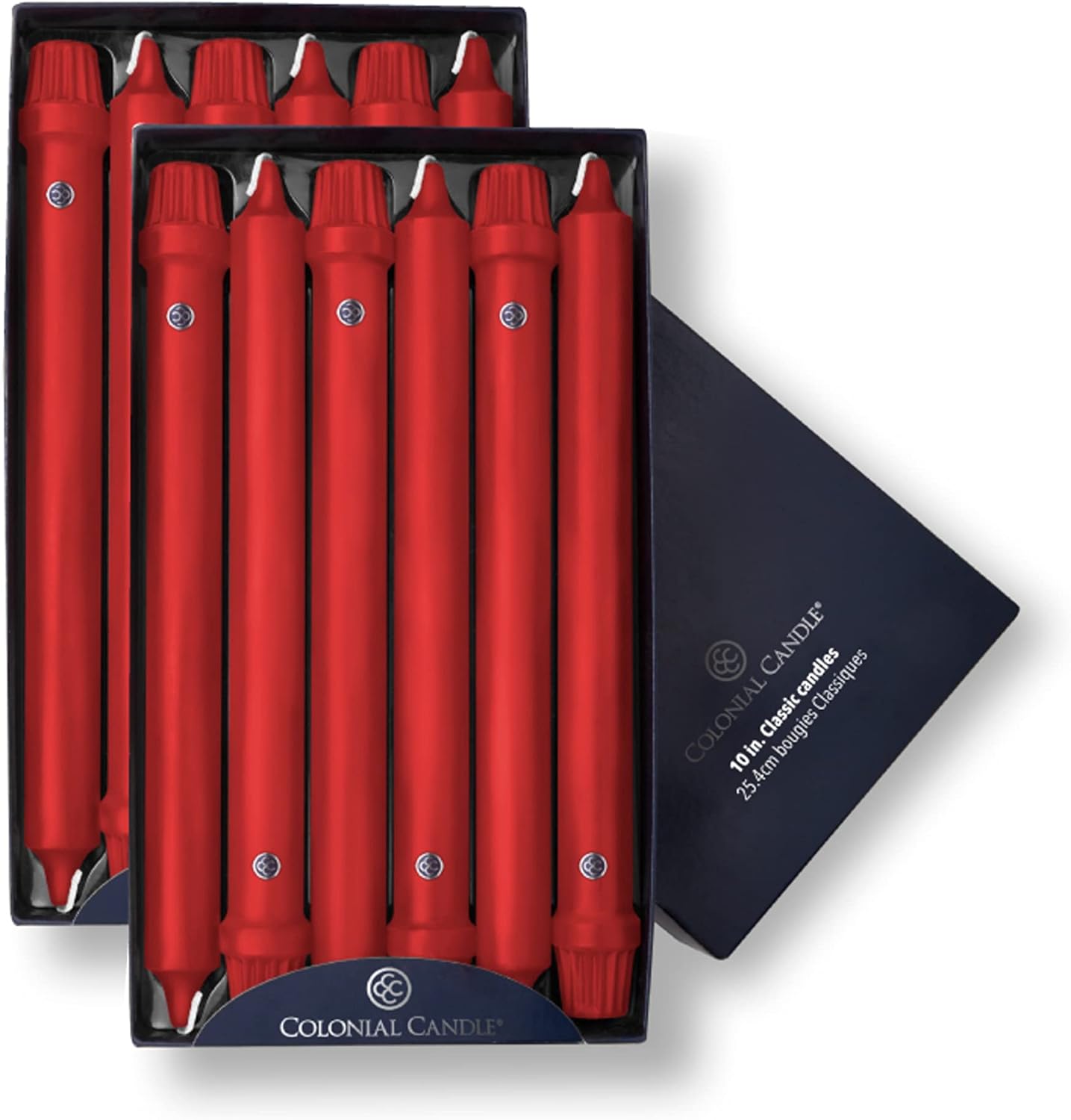 Elegant Red Taper Candles for Any Occasion - 10 in, Pack of 12